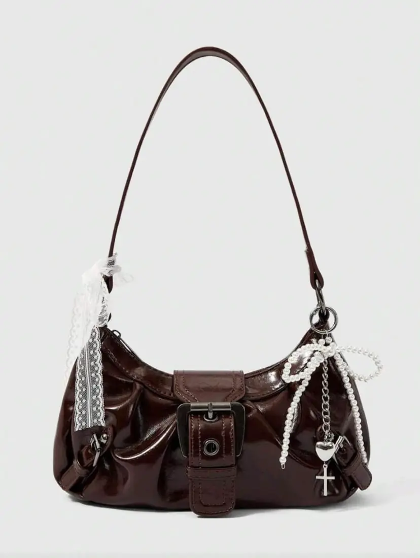 Cartera Hebilla café